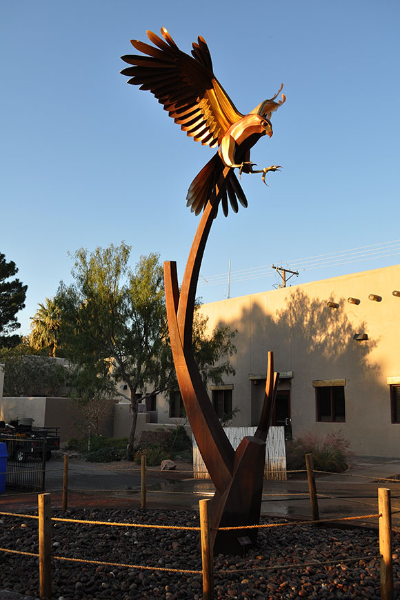 hawk sculpture