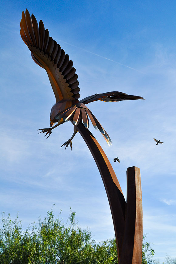 hawk sculpture