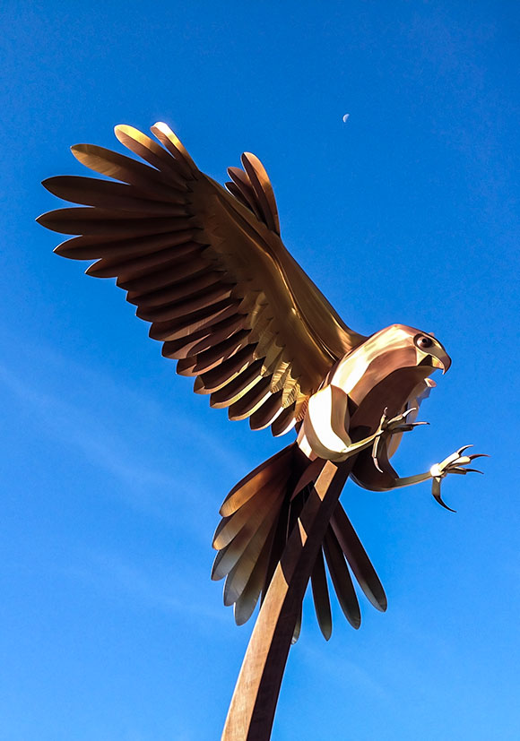 hawk sculpture