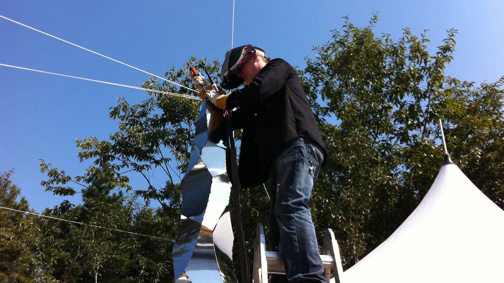 Heath Satow working on Transition in Icheon, Korea